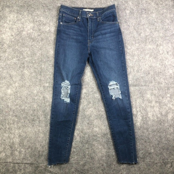 Levi's Jeans Women's Mile High Super Skinny Jeans 30 Medium Wash High Rise Denim - Picture 1 of 12